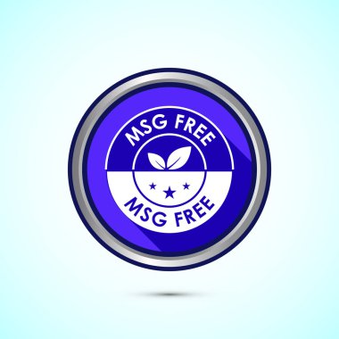 MSG özgür simge tasarımı illüstrasyonu, web ve uygulama için Msg etiket imzası. Mavi renk gölge düğmesi tasarımı