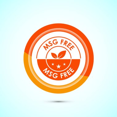 MSG özgür simge tasarımı illüstrasyonu, web ve uygulama için Msg etiket imzası. Turuncu renk düğmesi tasarımı