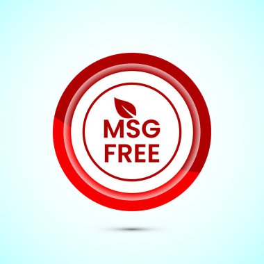 MSG özgür simge tasarımı illüstrasyonu, web ve uygulama için Msg etiket imzası. Kırmızı renk düğmesi tasarımı