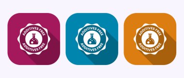 Katkı maddeleri ücretsiz simge tasarımı illüstrasyonu. Gölge tuşu tasarımında katkı maddesi işareti yok