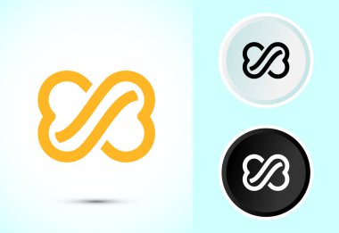 Sonsuzluk, Sonsuzluk, Simge Tasarımı İllüstrasyonu, Sonsuz İşaret Sembolü, Siyah ve Beyaz