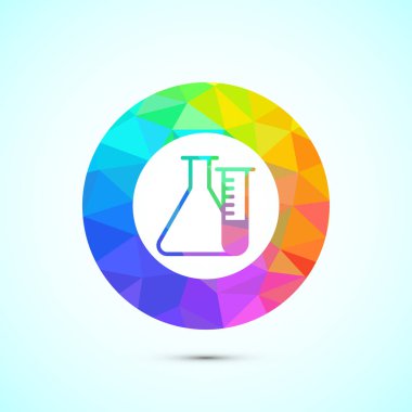 Sülfatsız ikon tasarımı çizimi. Düşük polimerli sülfat rozet etiketi yok