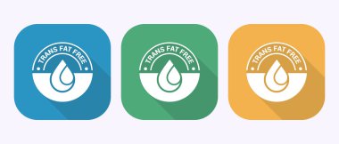 Trans yağsız simge tasarımı çizimi, Sıfır yağ etiketi işareti gölge düğmesi tasarımında