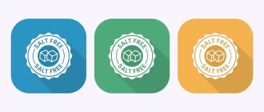 Tuz içermeyen simge tasarımı çizimi. Sodyumsuz simge. Gölge tuşu tasarımında tuz işareti yok.