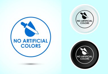 Yapay renk tasarım illüstrasyonu yok, Yapay renksiz rozet etiketi renkli, siyah ve beyaz