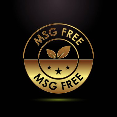 MSG serbest simge tasarımı illüstrasyonu, ağ için Msg etiket işareti ve altın renkli uygulama