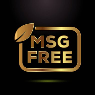MSG serbest simge tasarımı illüstrasyonu, ağ için Msg etiket işareti ve altın renkli uygulama