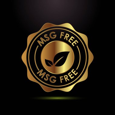 MSG serbest simge tasarımı illüstrasyonu, ağ için Msg etiket işareti ve altın renkli uygulama