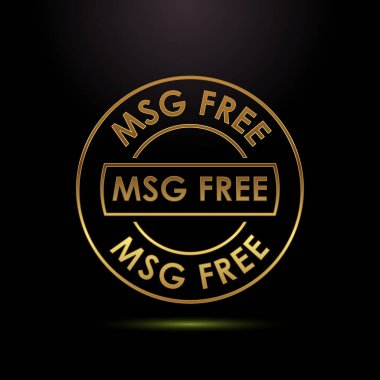 MSG serbest simge tasarımı illüstrasyonu, ağ için Msg etiket işareti ve altın renkli uygulama