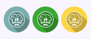 Şef simgesi tasarımı illüstrasyon, Restoran, Gölge tuşu tasarımında aşçılık simgesi