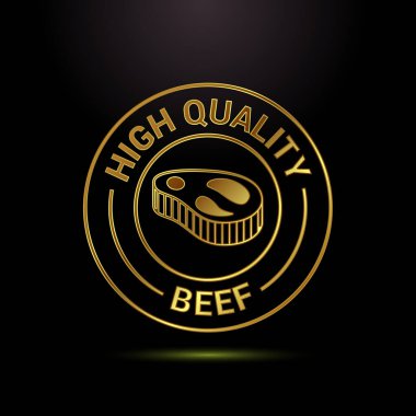 Yüksek Kaliteli Biftek 'in Altın Amblemi Biftek Kesimi, Lüks Tasarım
