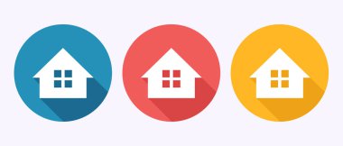 Beyaz Saray siluetleri içeren üç oval simge