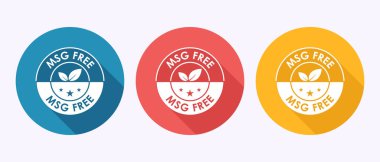 Sağlıklı Gıda Ürünleri ve Paketleme Resimleri İçin MSG Serbest Simge Tasarımları Koleksiyonu