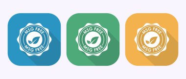 MSG Serbest Etiket Resimleri Renkli Koleksiyonu Yiyecek ve Ürün Kalite Güvencesi Konsepti