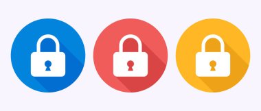 Değişik Renkli Mermiler Arkaplanında Canlı Asma Kilidi Simgesi Koleksiyon Güvenliği ve Koruma