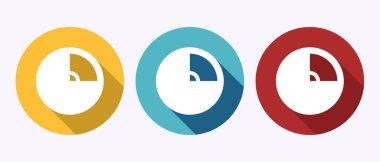 Web Tasarımı ve UI Geliştirme Konsepti için Üç Renkli Dairesel Wi-Fi sinyal simgesi