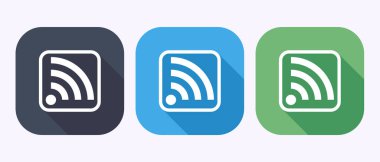 Kablosuz internet bağlantısı ve teknolojik çözümler için Wi-Fi sinyal kuvvet vektör simgeleri ayarlandı