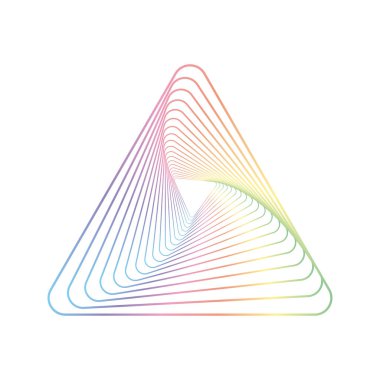 Soyut Geometrik Şekiller. Çağdaş Psikedelik Çokrenkli Çizgi Sanatı.