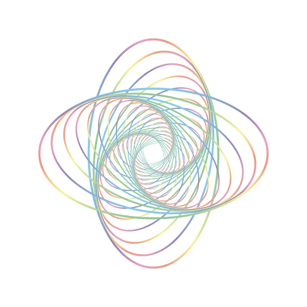 Formas Geométricas Abstratas Contemporâneo Psychedelic Multicolor Line Art —  Vetores de Stock