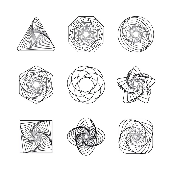 Clipart Geometría Sagrada Procreate Geometric Structure Illustration Inglés Arte Contemporáneo — Vector de stock
