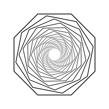 Çağdaş Gelecek Siyah ve Beyaz Çizgi Sanatı.