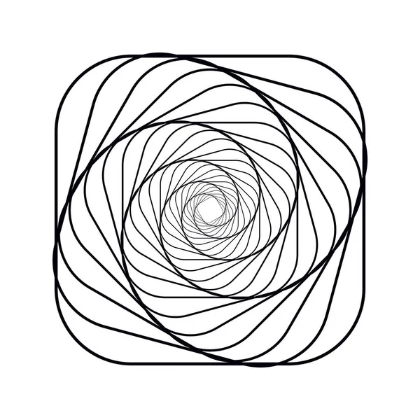 几何形状 当代未来派黑白线艺术 — 图库矢量图片