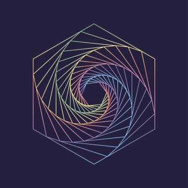 Soyut Geometrik Şekiller. Çağdaş Psikedelik Çokrenkli Çizgi Sanatı.