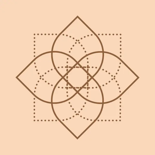Heilige Geometrie Clipart Produceer Geometrische Structuur Illustratie Hedendaagse Lijnkunst — Stockvector