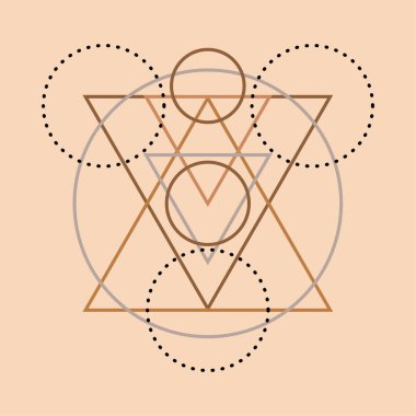 Kutsal Geometri Clipart. Geometrik Yapı Çizimi Oluştur. Çağdaş Satır Sanatı.