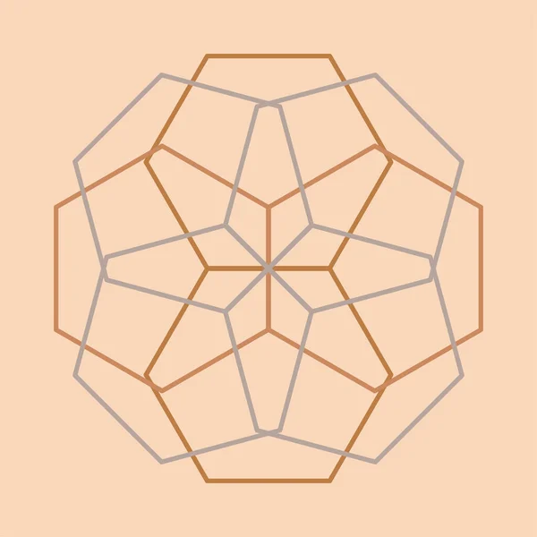 Heilige Geometrie Clipart Produceer Geometrische Structuur Illustratie Hedendaagse Lijnkunst — Stockvector