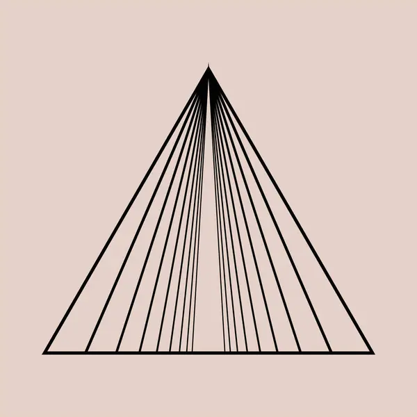 聖なるジオメトリクリッパー 幾何学構造のイラストを作成する コンテンポラリーラインアート — ストックベクタ