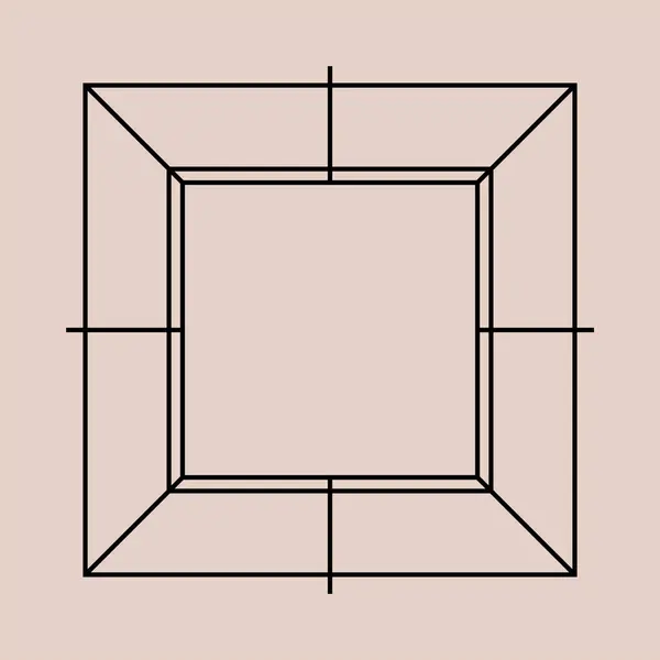 Clipart Geometria Sacra Procreare Struttura Geometrica Illustrazione Linea Arte Contemporanea — Vettoriale Stock