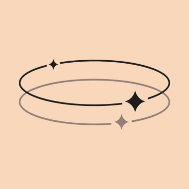 Grafik baskılar ve posterler, marka ve logo tasarım şablonları, çerçeveler ve fotoğraf kaplamaları için uygundur. Soyut Çizgi Sanatı. Renk Seçeneği