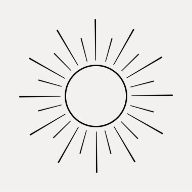Geometrik form, modern yuvarlak şekil. Grafik baskılar ve posterler, marka ve logo tasarım şablonları, çerçeveler ve fotoğraf kaplamaları için uygundur. Geometrik Çizgi Sanatı. Vektör Grafiği.