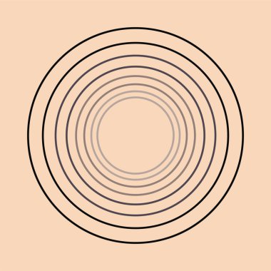 Soyut minimalist Renkli, temiz ve basit Çember tasarım ögesi.