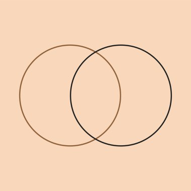 Soyut minimalist Renkli, temiz ve basit Çember tasarım ögesi.