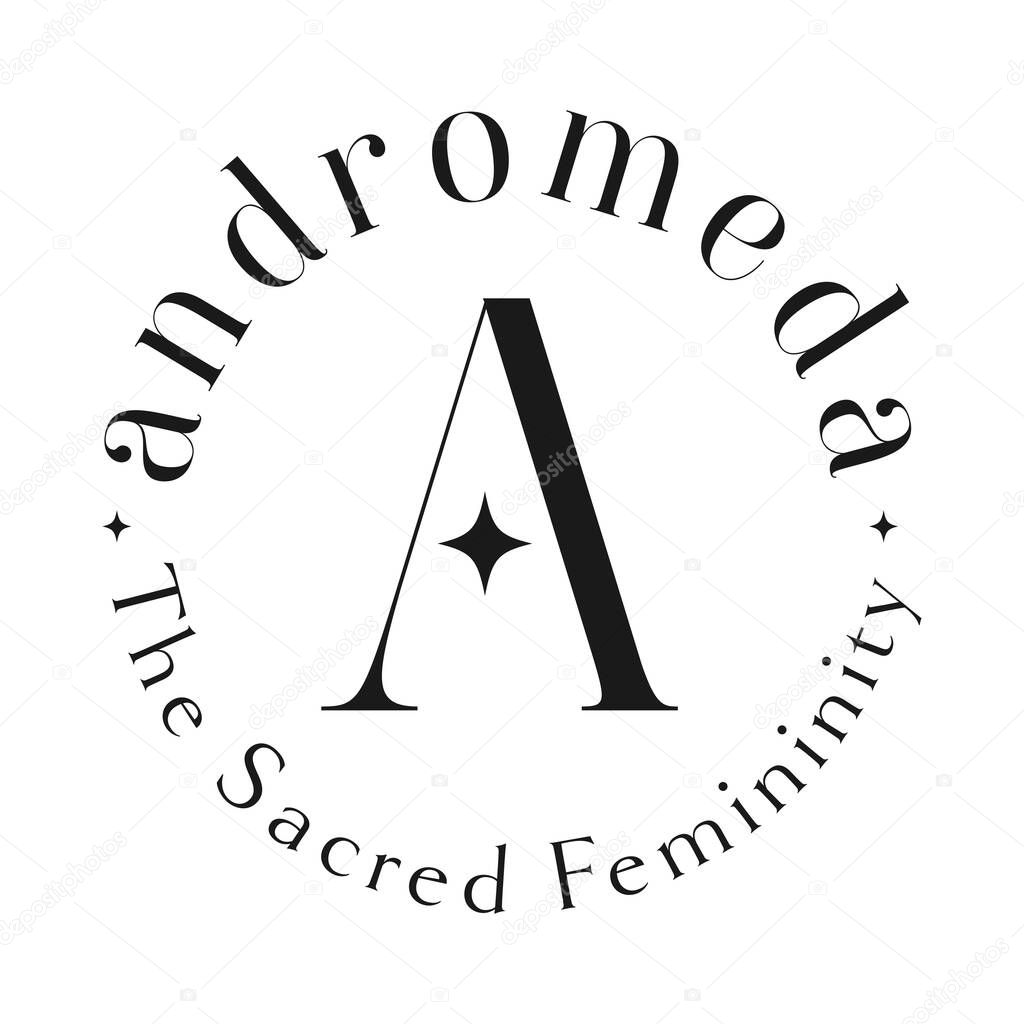 Minimalist Femininity clean and simple Stellar design element. Vector Graphic.