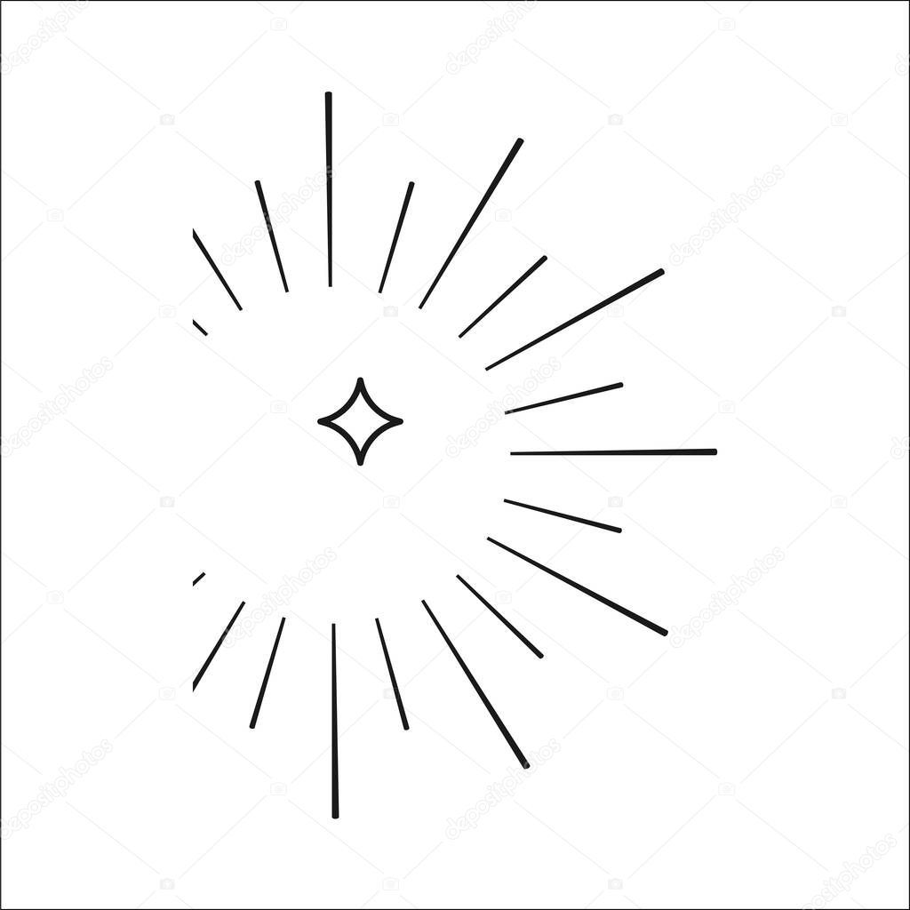 Minimalist Femininity clean and simple Stellar design element. Vector Graphic.
