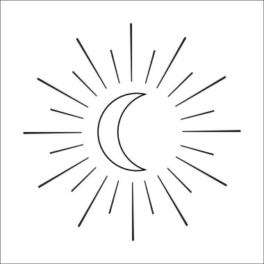 Minimalist kadınlık temiz ve basit Yıldız tasarım elementi. Vektör Grafiği.