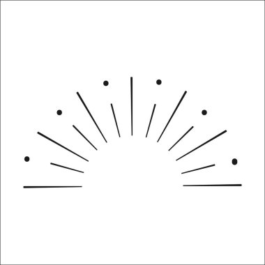 Minimalist kadınlık temiz ve basit Yıldız tasarım elementi. Vektör Grafiği.