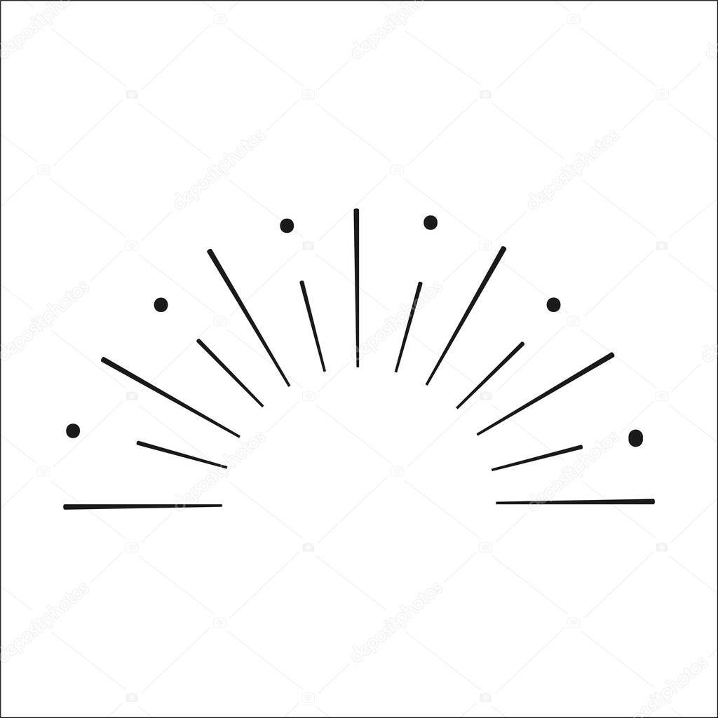 Minimalist Femininity clean and simple Stellar design element. Vector Graphic.