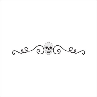 Kara El Hortlak Cadılar Bayramı Doodle Tasarım Elementleri. Vektör İllüstrasyonu.