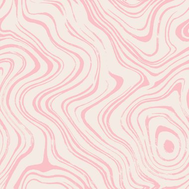 Kusursuz Pembe Mermer desen, Zarif Sıvı Organik Çizgiler Arkaplanı. Yumuşak pembe mermer desenli kusursuz bir şekil. Zarif akan damarlar organik, el yapımı hareketler yaratıyor, modern kumaş, duvar kağıdı, ambalaj için mükemmel.