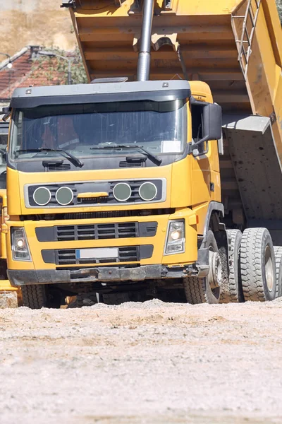 Heavy Construction Machines Truck Outdoors Public Place Reconstruction — Zdjęcie stockowe
