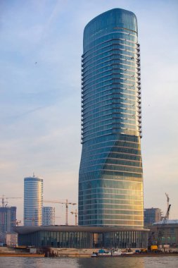 Sava Nehri 'ndeki Belgrad Rıhtım Binaları.
