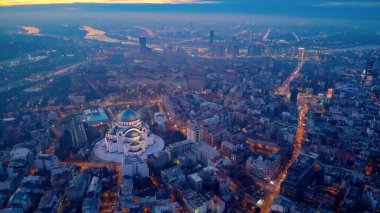 View of Saint Sava, orthodox church in Belgrade, Serbia. clipart