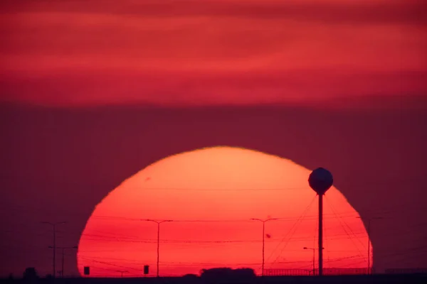 Große Sonne Mit Sonnenflecken Fotografiert Durch Ein Großes Teleskop — Stockfoto