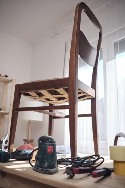 Small Home Workshop Furniture Repairing Restoration — Stock Photo, Image