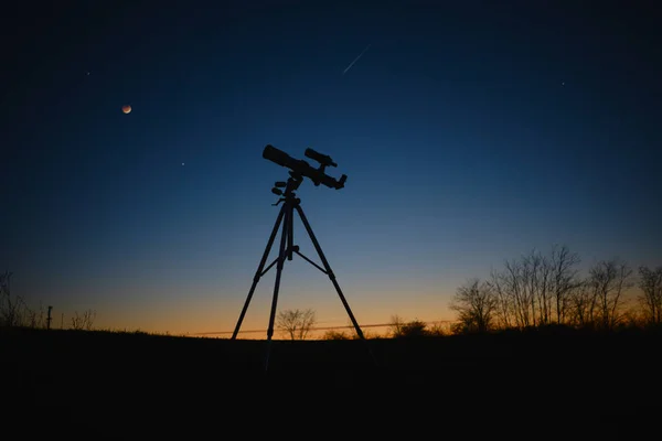 Астрономічний Телескоп Спостереження Зорями Планетами Місяцем Іншими Космічними Єктами — стокове фото