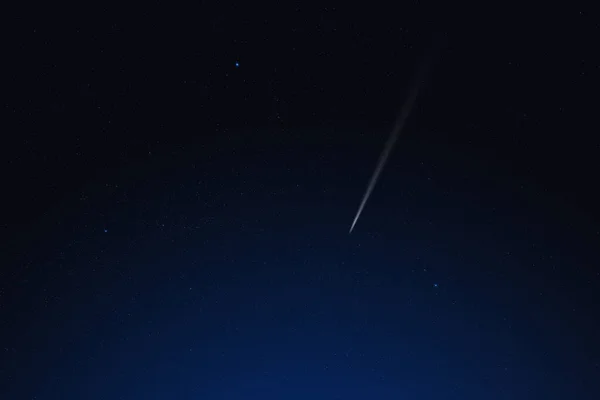 Hvězdná Mléčná Dráha Obloha Kometou Meteoritickým Deštěm Padající Padající Hvězdy — Stock fotografie